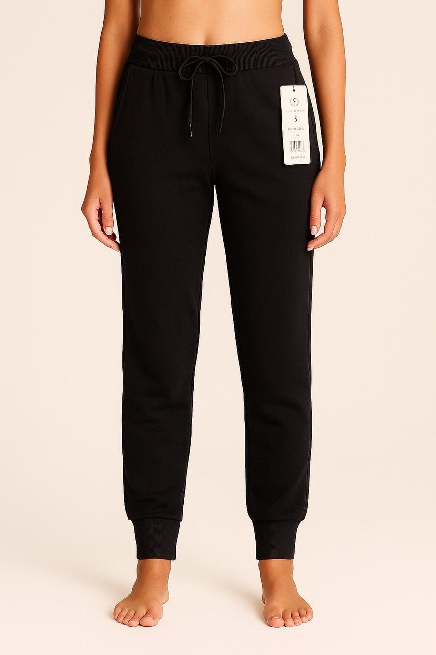 Vogo Women’s Black Jogger Pants Size S – Drawstring Waist, Pockets